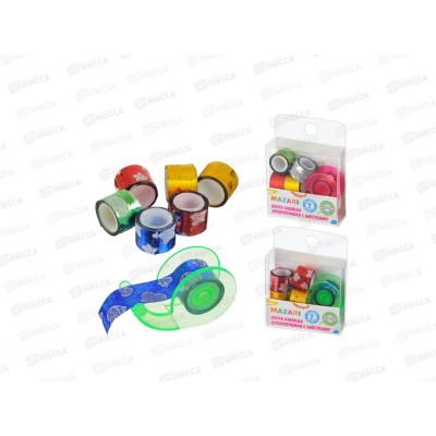 Скотч 1,2*1м  декорат. MAZARI 7цв.+диспенсер., M-4301Р*24