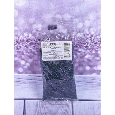 Бисер &quotGAMMA&quot E111 10/0 круглый, 50г, темно-зеленый, 2.3мм, 50150