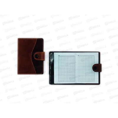 Бизнес-блокнот 100л Alingar 8*11см, кл., иск.кожа, клапан на кн AL4316