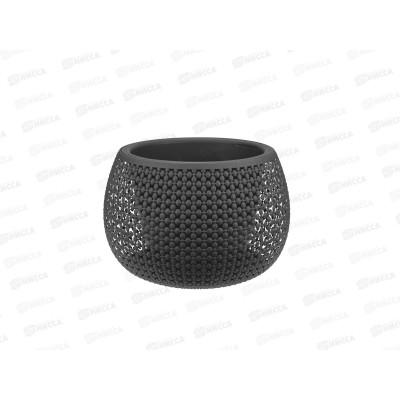 Кашпо ПИРУЛА D290мм 4л Графитовый М3101 *4 Кашпо ПИРУЛА D290мм 4л Графитовый М3101 *4