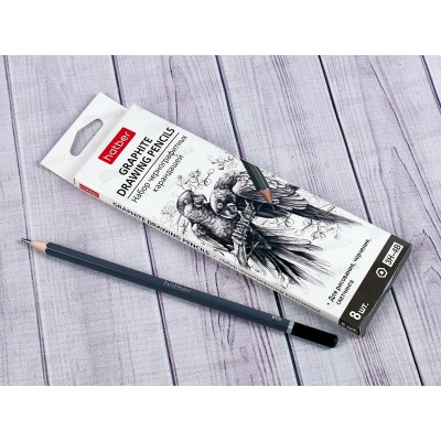 Карандаш чернографитный Hatber (8шт) заточенный 071087*18 Карандаш чернографитный Hatber (8шт) заточенный 071087*18