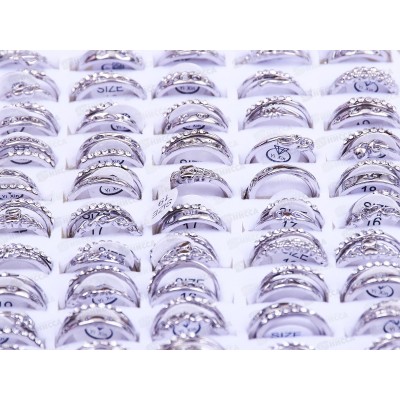 Кольцо женское под серебро стразы (2шт.) Кольцо женское под серебро стразы (2шт.)