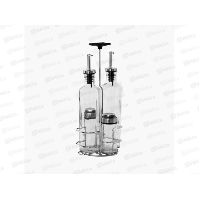 Набор бутылок для масла, уксуса и ёмкостей для специй, 5пр., NADOBA, серия PETRA 741015