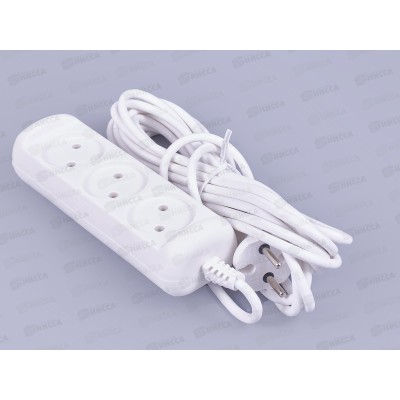 Удлинитель электрический ЭРА UX(6)-3-5m без заземления 3 розетки 5м ПВС 2x0,75мм2 6А *5/20 Удлинитель электрический ЭРА UX(6)-3-5m без заземления 3 розетки 5м ПВС 2x0,75мм2 6А *5/20