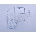 Полка угловая 1 секционная с мыльницей хром (20*20*15,5см17*8,5см)*6
