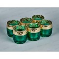 Набор стаканов 300мл 160-Н7 ГНМ Жасмин(Изумруд)