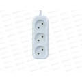 Удлинитель Perfeo &quotRU POWER&quot без заземления, 1,5м, 3 розетки, белый, 4061
