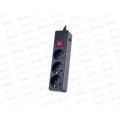 Сетевой фильтр Perfeo "POWER+" с предохранителем, 1,8м, 3 розетки, черный (PF-PP-3/1,8-B), 4664 Сетевой фильтр Perfeo "POWER+" с предохранителем, 1,8м, 3 розетки, черный (PF-PP-3/1,8-B), 4664