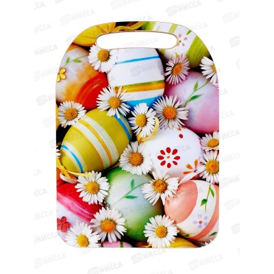 Доска разд. дерево &quotПасха-Яйца и цветы&quot К-46 *22