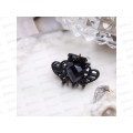 Краб  для волос &quotЧерный ажур&quot 2,5см ореол сердца 3516947 *6
