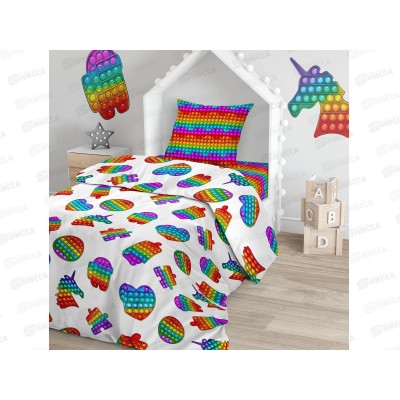 КПБ 1,5сп бязь &quotJuno" (70х70) рис. 16495-1/16496-1 Pop it