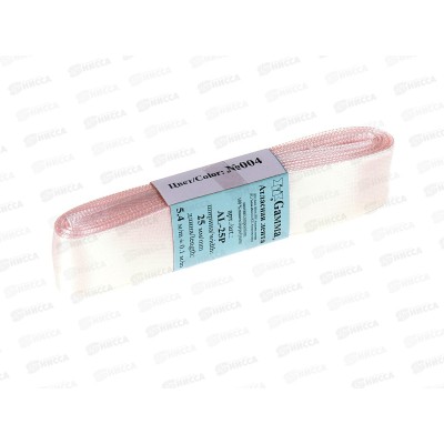 Лента атласная &quotGamma&quot 25мм (1&quot) №004 бледно-розовый, 5,4м AL-25P фасовка