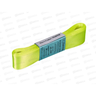 Лента атласная &quotGamma&quot 25мм (1&quot) №058 ярко лимонный, 5,4м AL-25P фасовка