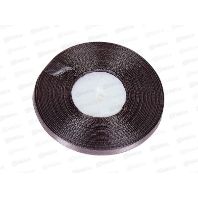 Лента атласная &quotGamma&quot  6мм (1/4&quot) №018 темно-серый, 33м+-2м