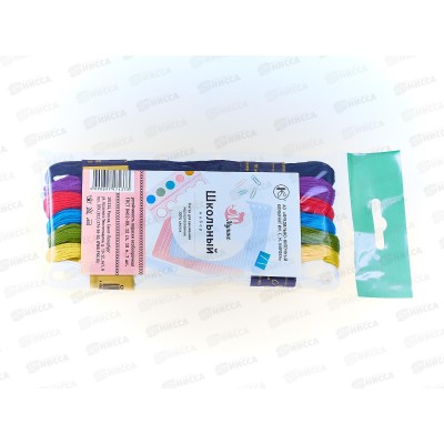 Нитки мулине "ПНК им.Кирова" Школьный 100% хлопок 7цв. х 10м Ассорти Нитки мулине "ПНК им.Кирова" Школьный 100% хлопок 7цв. х 10м Ассорти