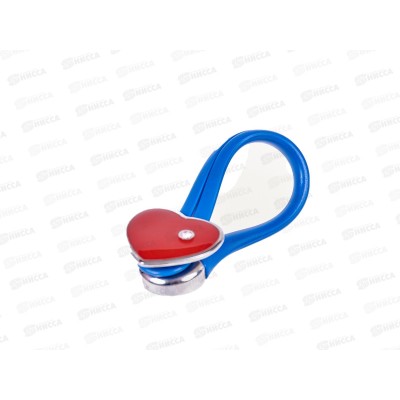 Брелок "Сердце со стразами нержавейка+резина (029823)  Ж