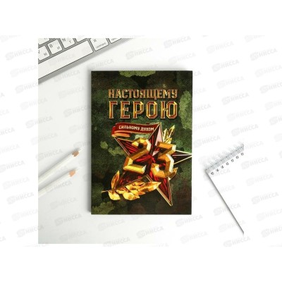 Ежедневник "Настоящему герою" 80л А5 тонкая обложка, 5351924 Ежедневник "Настоящему герою" 80л А5 тонкая обложка, 5351924
