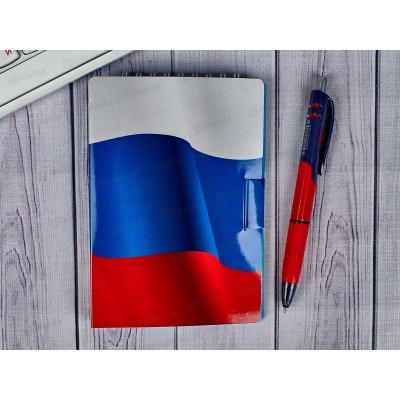 Блокнот с ручкой Lamark Триколор 105*150мм,гребень,0121*40