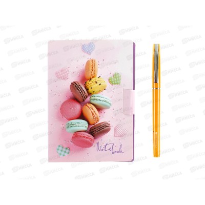 Блокнот с ручкой Lamark Розовый десерт 105*150мм,гребень,0125*40