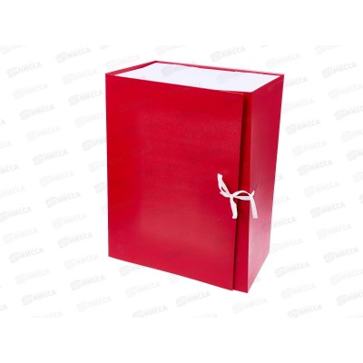 Папка архивная 15см Lamark складная бумвинил,красная, 0115 *25