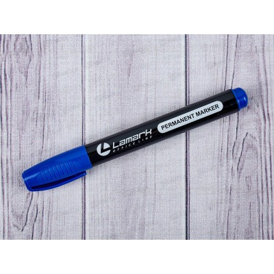 Маркер LAMARK перманентный синий 3-5мм, 0372 *12/1152 Маркер LAMARK перманентный синий 3-5мм, 0372 *12/1152