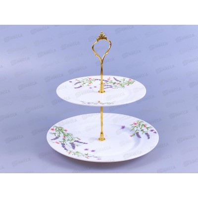 Фруктовница 2-х ярусная 02-0928 Лаванда *12 Фруктовница 2-х ярусная 02-0928 Лаванда *12