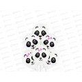 Набор шаров рис. Панды 2цв 36см, 5шт, 1111-0929 Набор шаров рис. Панды 2цв 36см, 5шт, 1111-0929