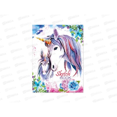 Блокнот (скетчбук) 36л Единорог *12
