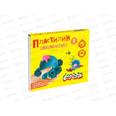 Пластилин 8цветов 120г Каляка-Маляка стек, ПКМ08-П*20 Пластилин 8цветов 120г Каляка-Маляка стек, ПКМ08-П*20