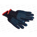 Перчатки хлопчатобумажные двойные &quotЗима&quot черные с ПВХ Точка *5/150 Э