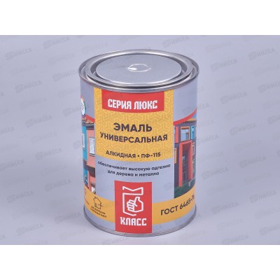 ЭМАЛЬ ПФ-115 белый матовая 0,9кг Класс Люкс *14