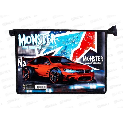 Папка д/труда ПЧЕЛКА А4 молн.верх.диз. Car-X 2022 ПТР-221 *40