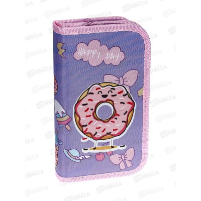 Пенал ПЧЕЛКА 2отд.Счастл. пончик ,печать на ткан.,190*105, ПО-49 *30 Пенал ПЧЕЛКА 2отд.Счастл. пончик ,печать на ткан.,190*105, ПО-49 *30
