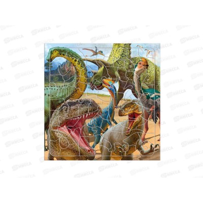 Пазлы фигурный. Динозавры. 80 деталей, 30х30,5см, 59097 (ГеоДом) Пазлы фигурный. Динозавры. 80 деталей, 30х30,5см, 59097 (ГеоДом)