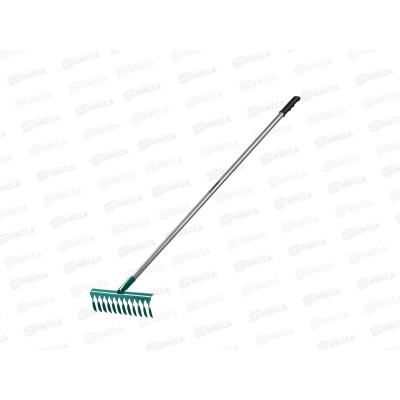 Грабли GRINDA PROLine, 12 витых зубцов, с алюминиевым черенком, 39585