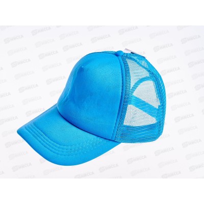 Бейсболка 5-ти клинка комбинированная с сеткой НB20023 голубая 56-58