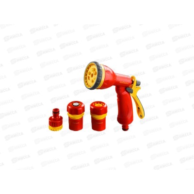 Набор поливочный GRINDA GS-34  пистолет 8 режимов, соединения 3/4&quot, 8-427384