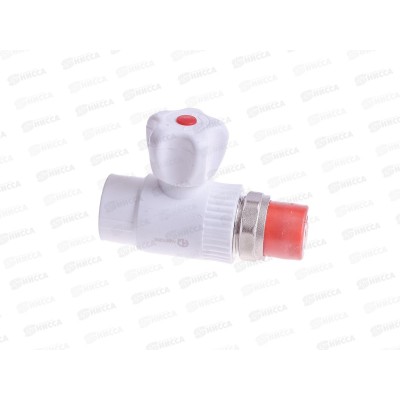 Кран шаровый PP-R для радиатора прямой DN25*3/4", Aqualink, 03834 *5/45 Кран шаровый PP-R для радиатора прямой DN25*3/4", Aqualink, 03834 *5/45