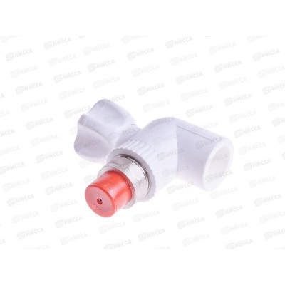 Кран шаровый полипропиленовый для радиатора угловой DN25*1/2&quot, Aqualink, 03857 *5/50