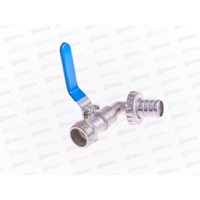 Кран шаровый водоразборный под шланг 3/4" Wh ручка ECO, 03966 *10/120 Кран шаровый водоразборный под шланг 3/4" Wh ручка ECO, 03966 *10/120