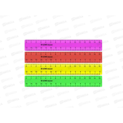 Линейка 15см EK пластиковая, Neon Solid 50568 Линейка 15см EK пластиковая, Neon Solid 50568