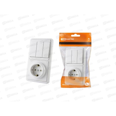 Блок (3выключателя+розетка) TDM вертикальная, с заземлением, с защитными шторками БКВР TDM, 0003 Блок (3выключателя+розетка) TDM вертикальная, с заземлением, с защитными шторками БКВР TDM, 0003