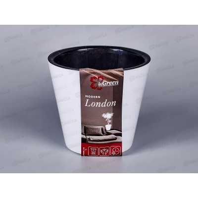 Горшок для цветов &quotInGreen London" D125мм 1л Белый *12 IG770010048