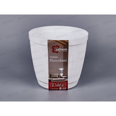 Горшок для цветов &quotBARCELONA&quot D155мм 1,8л Белый 623010006 *16