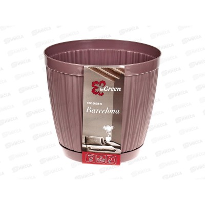 Горшок для цветов "BARCELONA" D155мм 1,8л Морозная слива 623010053 *16 Горшок для цветов "BARCELONA" D155мм 1,8л Морозная слива 623010053 *16