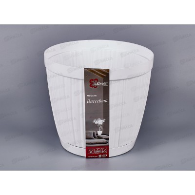 Горшок для цветов "BARCELONA" D240мм 6,5л Белый 623110006 *6 Горшок для цветов "BARCELONA" D240мм 6,5л Белый 623110006 *6