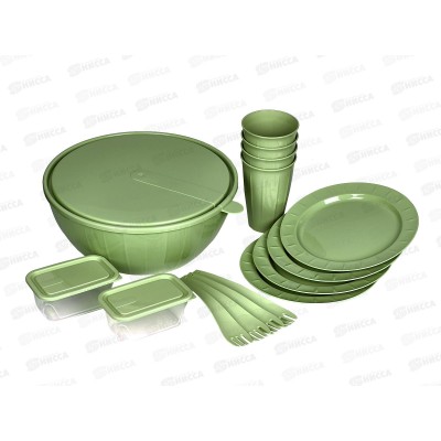 Набор для пикника (4 персоны) Sugar Spice фисташка 181512050 *4 Набор для пикника (4 персоны) Sugar Spice фисташка 181512050 *4