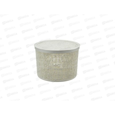 Коробка 4,5л БЯЗЬ с крышкой Белый ротанг М2329 *8 Коробка 4,5л БЯЗЬ с крышкой Белый ротанг М2329 *8