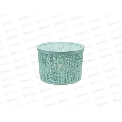 Коробка 4,5л БЯЗЬ с крышкой Морская волна М2329 *8 Коробка 4,5л БЯЗЬ с крышкой Морская волна М2329 *8