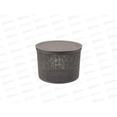 Коробка 4,5л БЯЗЬ с крышкой Французский серый М2329 *8 Коробка 4,5л БЯЗЬ с крышкой Французский серый М2329 *8